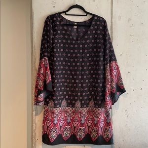 Vanity Bohemian Long Sleeve Dress | Size M